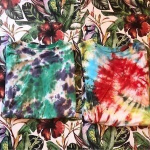 Original Use Tie-Dye T-Shirt Bundle — Green/Purple & Red/Blue